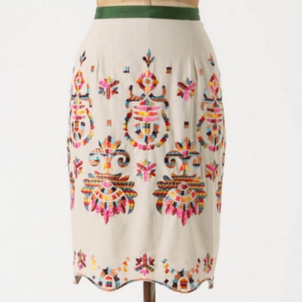 Anthropologie embroidered skirt!